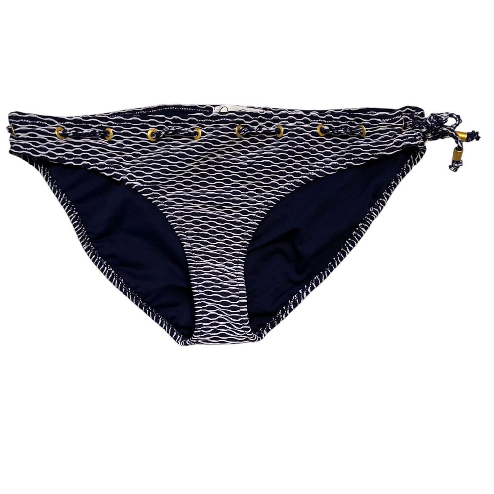 Jessica Simpson XL Bikini Bottom Swim Navy Blue White NWT
